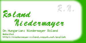 roland niedermayer business card